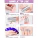 Ebanku 20PCs Gray UV Gel Nail Film - Self-Adhesive Nail Foil Wraps & Stickers for Women & Girls - Includes Nail File & Stick for Easy Nail Decoration - Buy Online on GoSupps.com