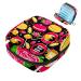 Menstruation pad bag with zipper women's napkin bag tampons collective bag for women and girls (sweets lips roses sweet pattern)