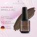 SHAYENNE Made in Germany Shellac Gel Nail Polish 15 ml for UV LED Lamp | 174 Vintage Brown | Gel Nail Polish for UV Nail Lamp | LED Nail Polish Gel Polish Nail Gel - Buy Online on GoSupps.com