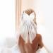 Gjinxi Bridal Hair Bow Veil Vintage Wedding Hairclip Pearl Ribbon Long Hairpin Bride Headband Bachelorette Party Decoration Accessories Bride Shower Gift Hairholders Bridesmaid Favors Barrettes(White) - Buy Online on GoSupps.com