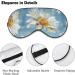 Blue Daisy Flowers Sleeping Mask | Soft Adjustable Eye Mask for Ultimate Light Blocking | Ideal Sleep Blindfold for Men Women Girls & Boys - Buy Online on GoSupps.com