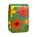Travel Lipstick Organizer Case Lipstick Case Portable Makeup Bag With Mirror Colored Floral on Green Background Q420p7lnzy