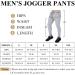 Waterwang Men's Slim Jogger Pants - Tapered Athletic Sweatpants | Light Gray - Size Small - Buy Online on GoSupps.com