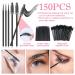 215 Pcs Eyelash Extension Supplies Kit | Modacraft Lash Kit for Beginners | USB Air Blower, Tweezer, Mascara Brush, Micro Applicator, Cup Holder, Tape, Eye Gel Pad Black - Buy Online on GoSupps.com