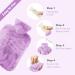 Cooyou 2L Hot Water Bottle with Fluffy Cover - Purple | Hot & Cold Compress for Pain Relief - Buy Online on GoSupps.com