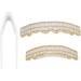 Gold-Plated Hip Hop Grillz - Diamond Tooth Decoration | Cold-Coated Copper Dental Bling for Parties & Halloween - Buy Online on GoSupps.com