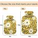 NAANLE 2L Hot Water Bottle with Lid - Daisy Flower Leopard Design for Menstrual Cramps Relief & Heat Therapy | Transparent Large Hot Water Bottle - Buy Online on GoSupps.com
