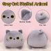 Yamepuia Gray Cat Plush Toy - 40CM | Soft Cat Pillow Toy for Kids | Grey Cat Lumbar Back Plush Toy | Birthday Gift - Buy Online on GoSupps.com