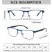 4-Pack Stylish Metal Frame Blue Light Blocking Reading Glasses for Men - +2.5 Strength - Anti Glare UV Filter - Comfort Spring Hinges - 4 Pack Mix Colors - Buy Online on GoSupps.com