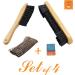 Billiards Pool Table Cleaning Tools Kit - Set of 4 Brushes with Shaft Slicker, Cue Chalk Cube, and Felt Cloth - Premium Wooden Billiard Accessories - Buy Online on GoSupps.com