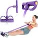 Pedal Resistance Band, 4-Tube Fitness Ankle Puller Yoga Handle Bands Exerciser, Multifunction Trainer EZ Workout Women Tension Rope for Body X Abdomen, Waist, Arm, Tummy Exercise Stretching Training