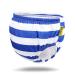 Swimbobo Baby Swim Diaper Pants Reusable Striped Swim Trunks for Baby Boys and Girls (L White-Blue) L White-Blue