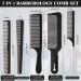 5 Piece Hair Cutting Comb Set - Fine Teeth Carbon Combs for Men and Women - Buy Online on GoSupps.com