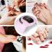 Roexun 168W Nail Dryer - UV LED Lamp with 4 Timers | 36 UV Light Nail Polish Dryer | Removable Magnetic Foot | Suitable for All Gels - Pink - Buy Online on GoSupps.com