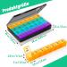 28-Day Tablet Box - Weekly Vitamin & Medication Organizer with 7 Compartments for Dietary Supplements | Colorful 4-Week Pill Storage Solution - Buy Online on GoSupps.com