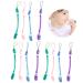 ANDERK 12 pieces pacifier strap pacifier chains with clip for cord bib triangular scarf unisex