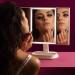 Fancii LED Lighted Makeup Mirror - Rechargeable Trifold Vanity Mirror with 3 Color Temp, 5X/7X Magnifications, Dimmable Lights, Touch Sensor, Cosmetic Stand - Zora - Buy Online on GoSupps.com