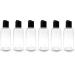 4 oz Clear Plastic Bottles with Black Disc Top Caps - Pack of 6, BPA Free, Made in USA | ljdeals - Buy Online on GoSupps.com