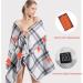 XJz Slope Electrically Heated USB Office Blanket - Soft Flannel Thermal Portable Knee Warmer | Gray & White Plaid 180x70cm - Buy Online on GoSupps.com