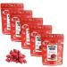 POL'S POL'S FREEZE FRESH Pack of 5 freeze-dried strawberries 100% whole strawberries no added sugar vegan lactose-free gluten-free 5 x 15g