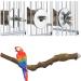 Allazon 4-Piece Bird Toy Set | Natural Wood Seat Rods & Grape Stick Swing for Parrots | Style 3 - Best for Birds - Buy Online on GoSupps.com