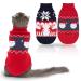 Ranypet 2 pieces of cat sweater Christmas puppy knitted sweater Christmas pattern knitted goods warm pet sweater for kitten and small dogs L l (2 Pack)