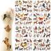 8 Sheets Horses Temporary Tattoos for Kids Horse Party Favors Waterproof Temporary Face Tattoos Horse Tattoos Stickers for Party Decorations