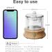 Glass Essential Oil Diffuser Humidifier [Plastic Free] - Natural Wood Base, Waterless Auto Shut-Off, 7 Colors Lights - 80 ML Cordless Aroma Diffuser for Home, Bedroom, Office - Ideal Gift for Mom, Wife - Buy Now! - Buy Online on GoSupps.com