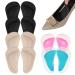 (12PCS) Arch Support Insoles High Heel Inserts Cushion Soft Gel Insole Pads Reusable Arch Cushions Best for Plantar Fasciitis and Flat Feet Arch Pain Relief for Men and Women 6 Pairs one size 2 Black 2beige 1blue 1pink