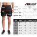 Aolesy Men's 2-in-1 Running Shorts | Gym Athletic Shorts with Pockets | Quick Dry & Lightweight | Black, Medium - Buy Online on GoSupps.com