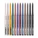 Whnbuij Set of 12 waterproof gel eyeliner pencils - For eyebrows and lips - Makeup accessory for Christmas and Halloween