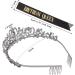 Didder Birthday Crown Crystal Tiara & Queen Sash Set - Black - Buy Online on GoSupps.com