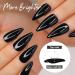 Morily 24Pcs Black Stiletto Press on Nails Medium Length - Almond False Nails Tips for Women & Girls - Buy Online on GoSupps.com