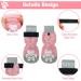 Buy Pupeck Double-Sided Anti-Slip Dog Socks Adjustable Straps Indoor Use Traction Control for Hardwood Floors - 2 Pairs (Pink) - Buy Online on GoSupps.com