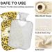 NAANLE 2L Hot Water Bottle with Lid - Daisy Flower Leopard Design for Menstrual Cramps Relief & Heat Therapy | Transparent Large Hot Water Bottle - Buy Online on GoSupps.com