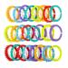 24 pieces of baby bite ring toys stroller toy rings baby toy hooks toddler toys baby-link rattling stroller chain rings suitable for the teething of babies