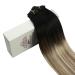 Affordable Moresoo Clip-In Real Hair Extensions - 40cm Black to Brown with Medium Blonde - 7PCs 80g #1B/6/22 - Buy Online on GoSupps.com