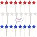 4th of July Cupcake Toppers Red Blue White Star Glitter Patriotic Food Pick Memorial Independence Day Party Decoration 24 Pieces - Buy Online on GoSupps.com