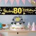 Gold Rock 11-Piece Cake Decoration Set for 80th Birthday - Elegant Cake Toppers for Men & Women Celebrations - Buy Online on GoSupps.com