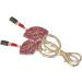 2Pcs Lips & Lipstick Sparkling Charm Keychain Set - Pink Cosmetic Bling Accessory - Buy Online on GoSupps.com
