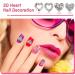 36 Pieces 3D Heart Nail Charms for Women - Modern Style Love Crystal Nail Rhinestone Decals - Valentine's Day Diamond Alloy Nail Gems - Buy Online on GoSupps.com