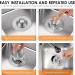 Abizarch Kitchen Drain Stopper Stainless Steel Sink Stopper Kitchen Drain 3 in 1 Sink Strainer Kitchen Drain Enduring Anti Clog Kitchen Drain Stopper for Standard 3-1/2 inch Drain ZHAZHAMO Two tapes are wrapped in a piece of hair - Buy Online on GoSupps.com