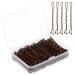 Hair needles 200 pieces of shaft shape with box for women lady girls children children hairpin-haired hair handle hair clip hair clip Bulk hair jewelry brown