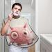 Cute Pink Monster Beard Bib Apron - Non-Stick Hair Catcher for Men | Perfect Shaving Gift - One Size Black - Buy Online on GoSupps.com