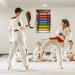 TIPSYTREE Karate Belt Display Rack with Handwritable Blackboard - 8 Belt Taekwondo & BJJ Holder for Personalized DIY Board | Kids Martial Arts Belt Display - Buy Online on GoSupps.com