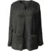 AMhomely Women's Plus Size Double Fleece Hoodie | V Neck Soft Teddy Fleece Jumper with Pocket | Dark Grey | Winter Lounge Tops - Buy Online on GoSupps.com