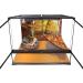Vinnykud 2 Pcs Reptile Bearded Dragon Hammock Lizard Hanging Bed with Suction Cups Terrarium Decoration Accessories for Geckos Reptile Snakes and Other Small Animals 27x27x40cm Black+Purple - Buy Online on GoSupps.com