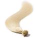 20" SEGO Pre Bonded Human Hair Extensions I Stick Tip 0.5g*100 Strands #60 Platinum Blonde 100% Real Remy Keratin Hair Extensions Straight (50g) - Buy Online on GoSupps.com