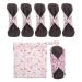 HEALLILY 7pcs Fiber Menstrual Pads Reusable Menstrual Pads Reusable Sanitary Napkins for Women Girls