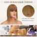 Ruwiss Real Hair Topper for Women | Silk Base Clip-In Hair Pieces | Light Brown Short Wigs for Thin Hair | 100% Human Hair Crown Topper - Buy Online on GoSupps.com